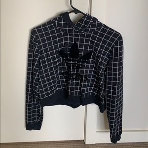 Cropped Adidas Grid Sweatshirt